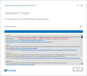 Exchange Server 2013 Hata Mesajı